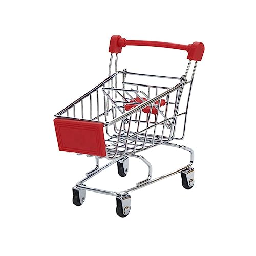 LRXIYODE Mini Einkaufswagen Rot Handwagen für Kreative Aufbewahrung für LRXIYODE Mini Einkaufswagen Rot Handwagen für Kreative Aufbewahrung für von LRXIYODE
