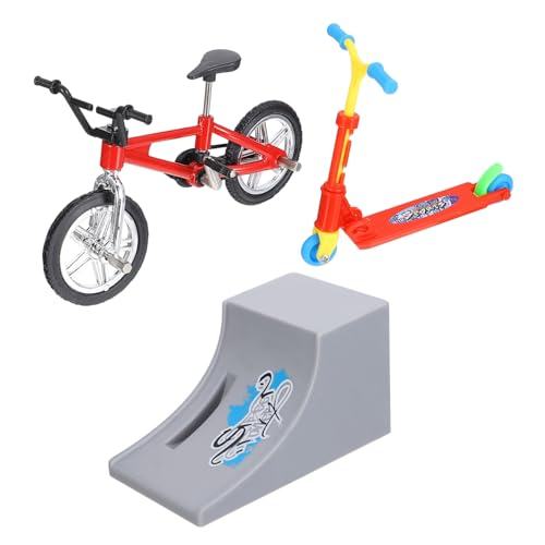 LRXIYODE Mini Finger Toys mit und Faltbarem Scooter Tragbares Fingerspielzeug aus Aluminiumlegierung und Kunststoff Dekoratives und Pädagogisches für Erwachsene von LRXIYODE