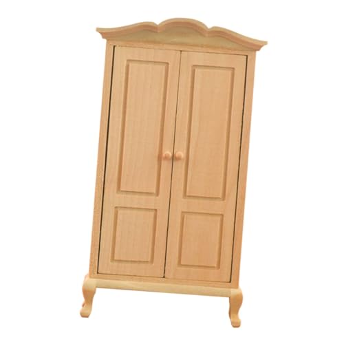 LRXIYODE Mini Holz Kleiderschrank Puppenhaus Möbelmodell Maßstab DIY Puppenstube Schrank Zubehör für Neue Wohnung Dekoration LRXIYODE Mini Holz Kleiderschrank Puppenhaus Möbelmodell Maßstab DIY Puppenstube Schrank Zubehör für Neue Wohnung Dekoration von LRXIYODE