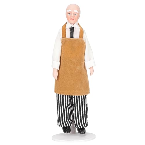 LRXIYODE Mini- Modelldekoration Puppenhausdekoration Kochmodell Puppenmodell Miniatur-Porzellanpuppenkoch Leute aus dem Puppenhaus Mini-Figuren-Modelle Figurenmodelle Keramik von LRXIYODE
