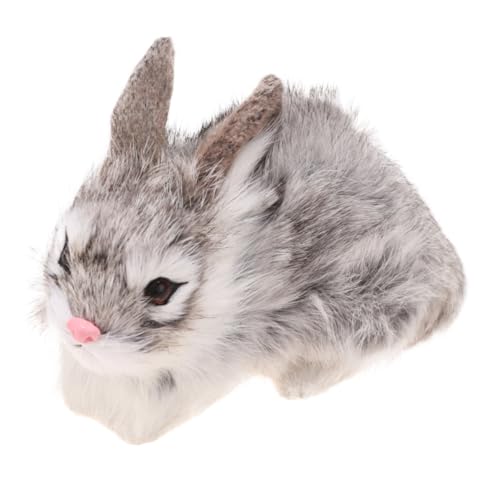 LRXIYODE Mini Plüsch Hase Simulation Stofftier Lifelike Tier Modell Kuscheltier Dekoration Leicht Tragbar Fein Verarbeitet für Wohnraumgestaltung von LRXIYODE