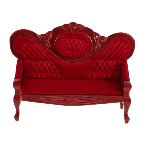 LRXIYODE Mini Sofa Couches Möbel Vintage Puppenhaus Stuhl Sofa Puppenhaus Zubehör Viktorianisches Puppenhaus Kit Couch Miniatur Sofa Puppencouch Puppenhaus Couch Holz Rot LRXIYODE Mini Sofa Couches Möbel Vintage Puppenhaus Stuhl Sofa Puppenhaus Zubehör Viktorianisches Puppenhaus Kit Couch Miniatur Sofa Puppencouch Puppenhaus Couch Holz Rot von LRXIYODE