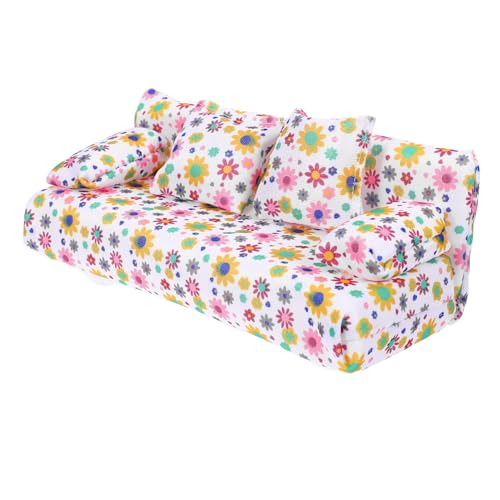LRXIYODE Mini Sofa Modell Puppenhaus Möbel Miniatur Deko Doppelsofa mit Kissen für Puppenhaus Wohnzimmerschmuck Zubehör für Miniatur Landschaft und Sammler LRXIYODE Mini Sofa Modell Puppenhaus Möbel Miniatur Deko Doppelsofa mit Kissen für Puppenhaus Wohnzimmerschmuck Zubehör für Miniatur Landschaft und Sammler von LRXIYODE