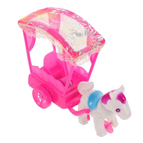 LRXIYODE Mini Spielzeugauto Pferdekutsche Friktionsantrieb Cartoon Kinderfahrzeug für Motorische Entwicklung und Kognitive Geschenkidee von LRXIYODE