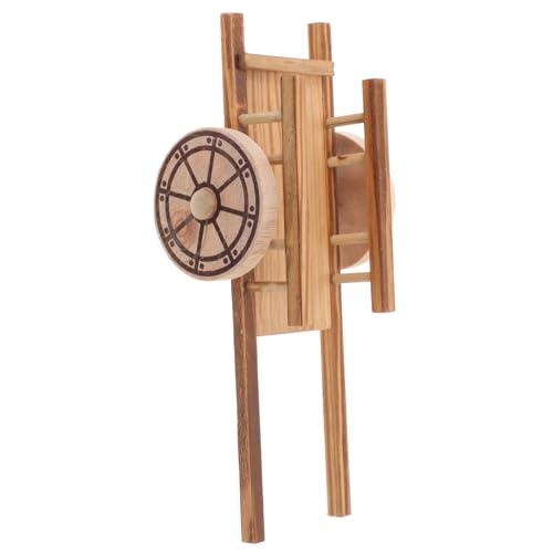 LRXIYODE Miniatur Bauernhof Handwagen Modell aus Natürlichem Holz Kleines Robustes Dekorativer Miniatur Holzwagen für Puppenhaus Fotorequisiten und Kreative Bastelprojekte von LRXIYODE