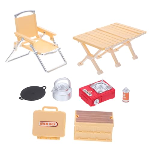 LRXIYODE Miniatur-Camping Kleinkinder mit Faltbaren Stühlen Picknicktischen und Realistischem Grill Kindgerechtes BBQ Rollenspiele Fördert Soziale Fähigkeiten und Selbstständiges von LRXIYODE