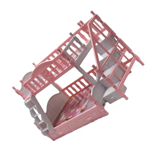 LRXIYODE Miniatur Doppelstockbett Puppenhaus Möbel für DIY Puppenhaus Zubehör Stilvolle Multifunktionale Miniaturmöbel für Schlafzimmer Rosa Deko für Puppenmöbel LRXIYODE Miniatur Doppelstockbett Puppenhaus Möbel für DIY Puppenhaus Zubehör Stilvolle Multifunktionale Miniaturmöbel für Schlafzimmer Rosa Deko für Puppenmöbel von LRXIYODE