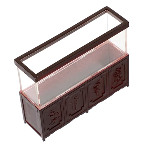 LRXIYODE Miniatur Fischglas Modell aus Mini Haus Aquarium mit Fisch Deko Feines DIY Sandtisch Zubehör für Puppenhaus und Miniatur Gartenszene von LRXIYODE