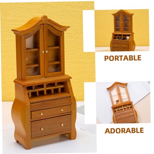 LRXIYODE Miniatur Holz Bücherregal Puppenhaus Möbel Miniaturmöbel für Puppenhaus Schlafzimmer Wohnzimmer Mini Holz Schrank Regal Langlebig Leicht Detaillierte Verarbeitung von LRXIYODE