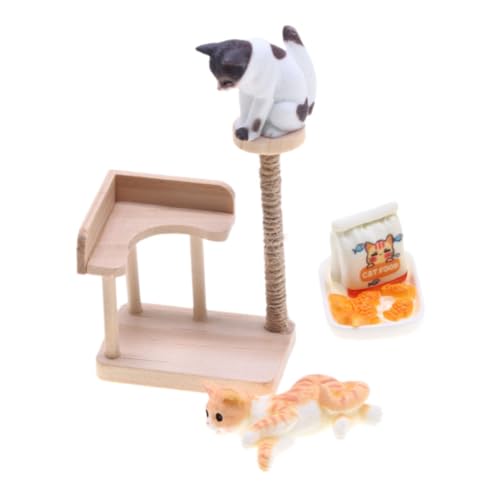 LRXIYODE Miniatur Holz Katzenkratzbaum Miniaturmöbel Simulation Katzenfigur Puppenhaus Dekoration für Katzenliebhaber DIY Miniaturlandschaft LRXIYODE Miniatur Holz Katzenkratzbaum Miniaturmöbel Simulation Katzenfigur Puppenhaus Dekoration für Katzenliebhaber DIY Miniaturlandschaft von LRXIYODE