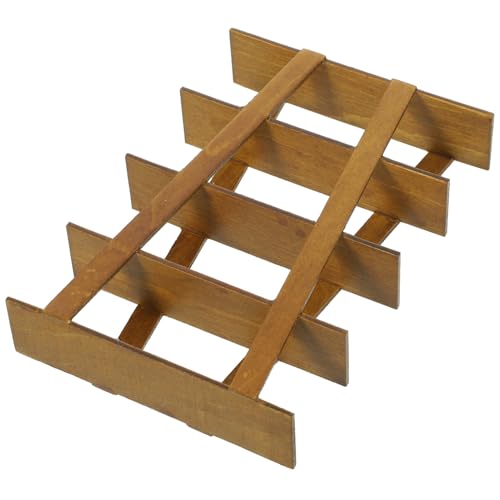 LRXIYODE Miniatur Holzmöbel Maßstab Miniaturhaus Regal Aufbewahrungsständer Puppenhaus Zubehör Dekoratives Aufbewahrungsregal für DIY Puppenhaus Schlafzimmer Wohnzimmer von LRXIYODE