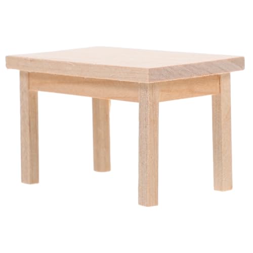 LRXIYODE Miniatur Holztisch Puppenhaus Möbel Mini Tisch Dekoration Zubehör für Puppenhaus Wohnzimmer von LRXIYODE