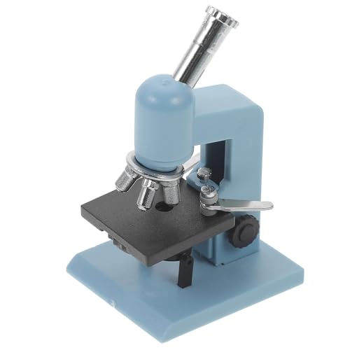 LRXIYODE Miniatur Mikroskop für Puppenhaus und Mikrolandschaft Realistisches Deko Zubehör Detailgetreue Miniatur für Bastelenthusiasten Blau von LRXIYODE