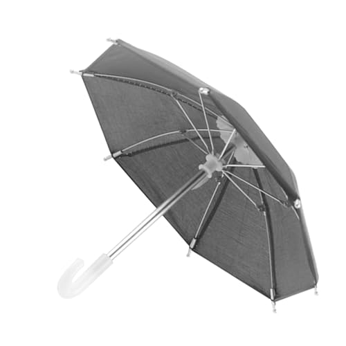 LRXIYODE Miniatur Puppenhaus Regenschirm Mini Schirm Dekoration Stilvoll Echtgetreu Schwarz Zubehör für Puppenhaus und Puppen Accessoire von LRXIYODE