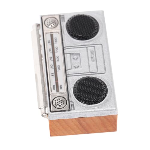 LRXIYODE Miniatur-Retro-Radio hühner kinderknallzeug Miniatures sammlerstücke Mini-Radio-Modell kleine Funkfiguren Mini-Radiomodelle winzige Funkgeräte Eisen Silver von LRXIYODE