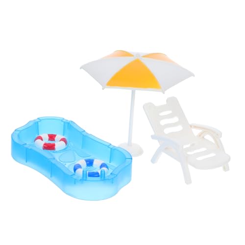 LRXIYODE Miniatur Schwimmbecken mit Strandstuhl Schwimmring und Sonnenschirm Realistisches Puppenhaus Tragbares Gartenmodell für Vielseitiges Teiliges Strandmöbel LRXIYODE Miniatur Schwimmbecken mit Strandstuhl Schwimmring und Sonnenschirm Realistisches Puppenhaus Tragbares Gartenmodell für Vielseitiges Teiliges Strandmöbel von LRXIYODE