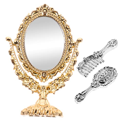 LRXIYODE Miniatur Spiegel für Puppenhäuser Goldene Ovale Spiegel Dekoration für Leicht und Platzsparend für Rollenspiele und LRXIYODE Miniatur Spiegel für Puppenhäuser Goldene Ovale Spiegel Dekoration für Leicht und Platzsparend für Rollenspiele und von LRXIYODE