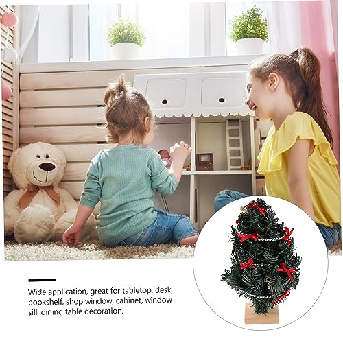LRXIYODE Miniatur Tannenbaum Tischdekoration für Puppenhaus Leichte Langlebige Christbaumdeko für Regal Schreibtisch und Festliche Weihnachtsstimmung von LRXIYODE