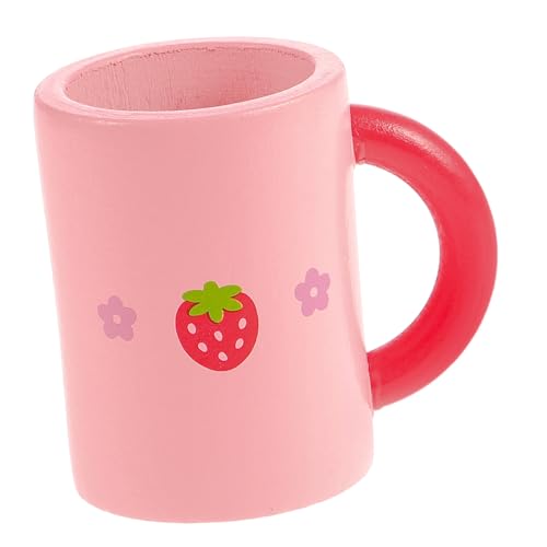 LRXIYODE Miniaturkaffee Tasse aus Holz für Realistisches Puppenhausspielzeug für Rollenspiele Geeignet für Küche und Restaurant Szenarien Leuchtende Farben und Detaillierte Verarbeitung von LRXIYODE