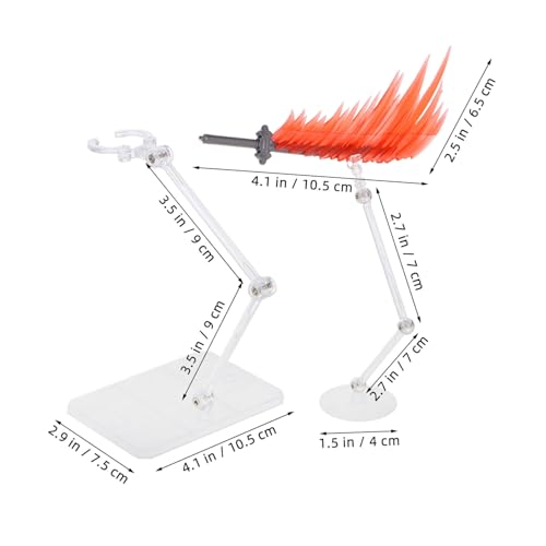 LRXIYODE Modell Actionfigur Ständer mit Handgefertigt Präzise Details Montage Halterung Basis für Puppen und Figuren Transparent Kompatibel mit Sammelfiguren von LRXIYODE