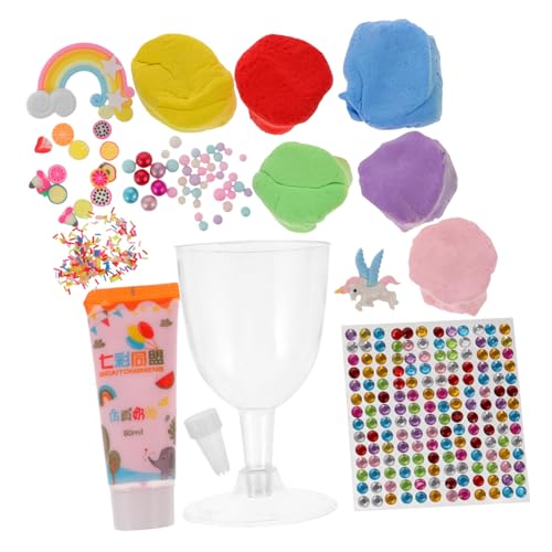 LRXIYODE Modelliermasse für Teiliges DIY Knete Material Ungiftig Ultraleicht Clay Sculpting Tool Kreative Handarbeit Eiscreme Becher Bastelset für Jungen und Mädchen von LRXIYODE
