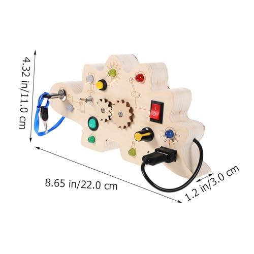 LRXIYODE Montessori Busy Board LED Sensorisches Lernspielzeug für Kleinkinder Fördert Feinmotorik Kreativität und Problemlösung Robustes Material Pädagogisches Activity Board von LRXIYODE