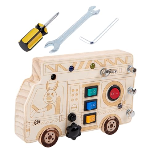 LRXIYODE Montessori Busy Board für Kleinkinder Jahre aus Sicherem Holz Motorikförderndes Lernspielzeug mit Schaltern und Handgriffen Sensory für Frühe Bildung und Reisegebrauch LRXIYODE Montessori Busy Board für Kleinkinder Jahre aus Sicherem Holz Motorikförderndes Lernspielzeug mit Schaltern und Handgriffen Sensory für Frühe Bildung und Reisegebrauch von LRXIYODE