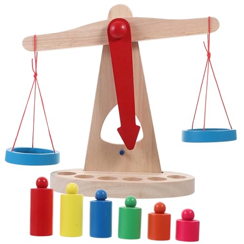 LRXIYODE Montessori Holz Balance Lernspielzeug zum Zusammenbauen Interaktives Gleichgewichtsspiel für Frühe Mathematische und Naturwissenschaftliche Handmotorisches Training Pädagogisches von LRXIYODE