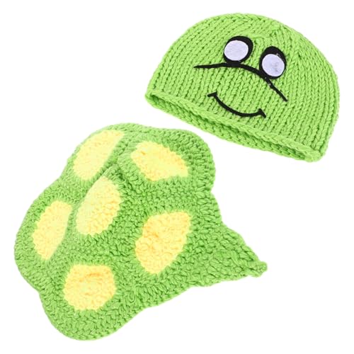 LRXIYODE Neugeborenen Kostüm für Fotoshootings Handgemachtes Gestricktes Outfit Schildkröten Design Weiche und Bequeme Kleidung für Babyfotos Geeignet für Jungen mit Hut und Langlebigem von LRXIYODE