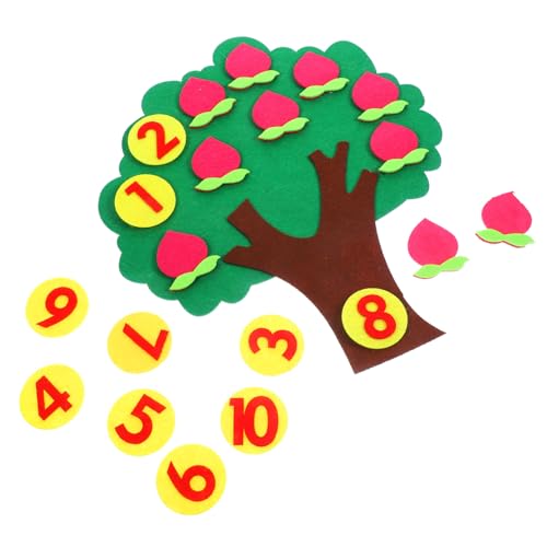 LRXIYODE Nichtgewebtes Baum Lernspielzeug für Vorschulkinder Digitales Zahlen Memory Spiel Pädagogisches Kognitives Zuordnungsspielzeug Weiche Kanten Leicht Bedienbar Mathe lernbrett für von LRXIYODE