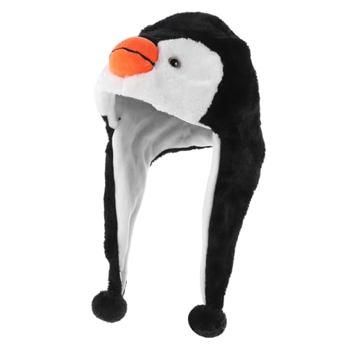 LRXIYODE Niedlicher Pinguin Wintermütze Plüsch Hut Warm Dickes Material Cartoon Tiermütze Party Dress Up LRXIYODE Niedlicher Pinguin Wintermütze Plüsch Hut Warm Dickes Material Cartoon Tiermütze Party Dress Up von LRXIYODE