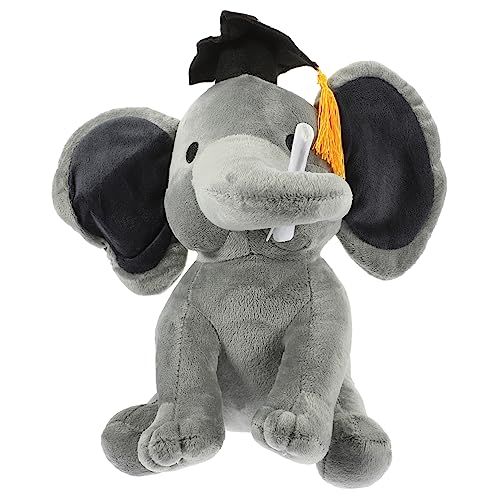 LRXIYODE Niedlicher Plüschelefant mit Doktorhut Verarbeitetes Kuscheltier Weiches Baumwollmaterial Dekoratives zur Abschlussfeier als Kreative Deko und Souvenir LRXIYODE Niedlicher Plüschelefant mit Doktorhut Verarbeitetes Kuscheltier Weiches Baumwollmaterial Dekoratives zur Abschlussfeier als Kreative Deko und Souvenir von LRXIYODE