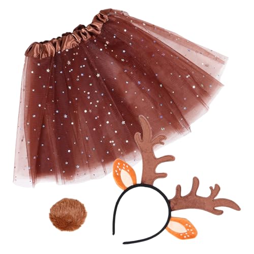 LRXIYODE Niedliches Cosplay mit Antler Haarreif Animal Ohrstirnband Tutu Rock und Vielseitiges Tierkostüm für Mädchen und Erwachsene Kreative Party und Fotorequisiten LRXIYODE Niedliches Cosplay mit Antler Haarreif Animal Ohrstirnband Tutu Rock und Vielseitiges Tierkostüm für Mädchen und Erwachsene Kreative Party und Fotorequisiten von LRXIYODE