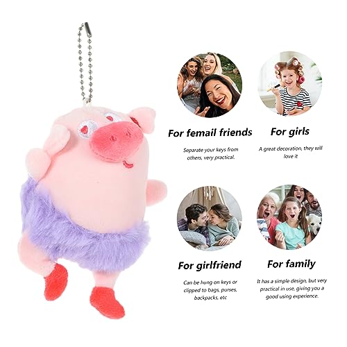LRXIYODE Niedliches Plüsch Schwein Schlüsselanhänger Hängender Schwein Anhänger für Rucksack Taschen Weiches Material Leichtes Cartoon Kuscheltier von LRXIYODE