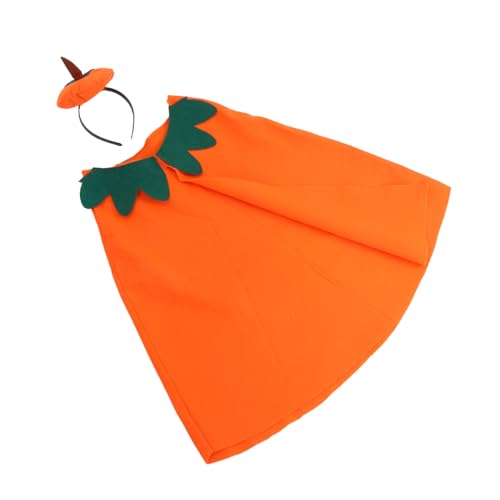 LRXIYODE Orange Kürbis Kostüm Set für Halloween Partys Schulaufführungen und Geburtstagsfeiern Vielseitiges Cosplay Outfit für Kreative von LRXIYODE