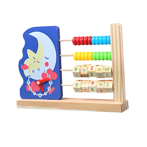 LRXIYODE Pädagogischer Holz mit Cartoon Mond Uhr Multifunktionales Rechen und Lernspielzeug für Mathematikfähigkeiten und Konzentration für Zuhause LRXIYODE Pädagogischer Holz mit Cartoon Mond Uhr Multifunktionales Rechen und Lernspielzeug für Mathematikfähigkeiten und Konzentration für Zuhause von LRXIYODE