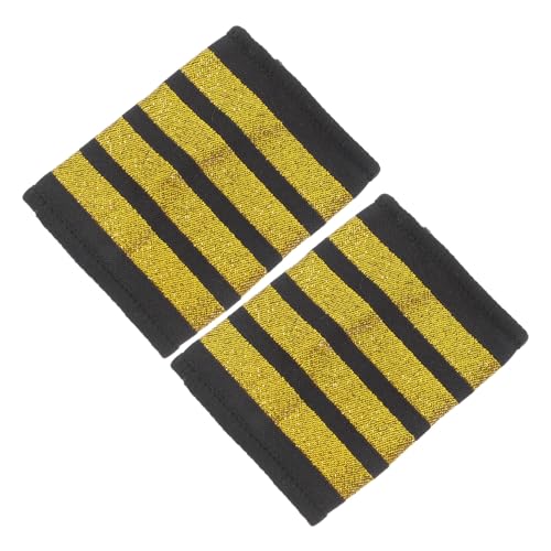 LRXIYODE Piloten Schulterklappen Balken Gold Epauletten für Flugkapitän Kostüm Kinderfreundlich Präzise Passform Vielseitig für Rollenspiele und Partys LRXIYODE Piloten Schulterklappen Balken Gold Epauletten für Flugkapitän Kostüm Kinderfreundlich Präzise Passform Vielseitig für Rollenspiele und Partys von LRXIYODE
