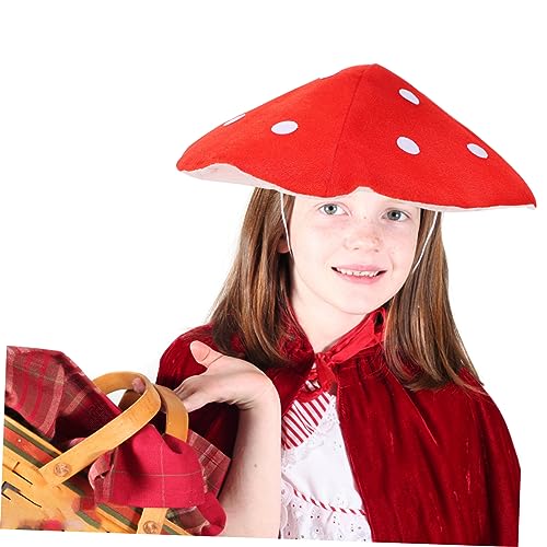 LRXIYODE Pilz Hut Rot Fliegenpilz Cosplay Karnevalskostüm Lustige Kopfbedeckung für Kinderfest Party LRXIYODE Pilz Hut Rot Fliegenpilz Cosplay Karnevalskostüm Lustige Kopfbedeckung für Kinderfest Party von LRXIYODE