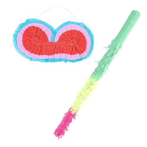 LRXIYODE Pinata Stick und Augenmaske Teiliges Partyspiel aus Papier Leicht und Farbenfroh für Kindergeburtstag und Mädchen Geeignet Zubehör für Pinata Spiele und Feierlichkeiten von LRXIYODE