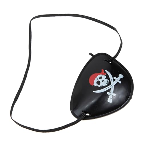 LRXIYODE Piraten Augenklappe mit Totenkopf Muster Halloween Augenmaske Leicht und Komfortabel für Erwachsene Piratenkostüm Zubehör für Cosplay Party und Karneval von LRXIYODE