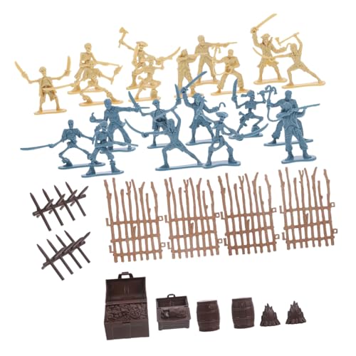 LRXIYODE Piraten Soldaten Set Teilig mit Skelett Figuren Kunststoff Rollenspiel Halloween Cosplay Zubehör von LRXIYODE