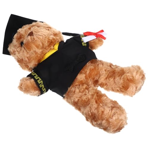 LRXIYODE Plüsch Abschlussbär mit Doktorhut Niedliches Kuscheltier für Abschlussfeiern zur Graduierung Süße Dekoration für Schlafzimmer und Wohnzimmer von LRXIYODE