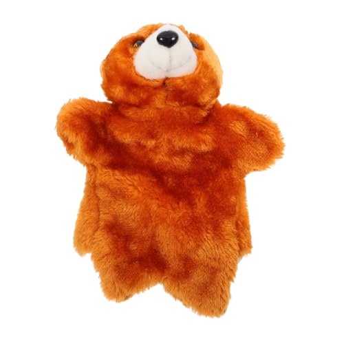 LRXIYODE Plüsch Bär Handpuppe Interaktive Kuscheltier Handpuppe für Storytelling Weicher Plüsch Pädagogische Tierhandpuppe für Rollenspiel und Soziale Entwicklung von LRXIYODE