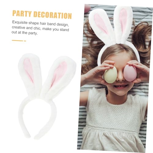 LRXIYODE Plüsch Hasenohren Haarreif Weiches Langlebiges Stirnband Niedliches Kostüm Accessoire für Party Cosplay Live streaming und Themenveranstaltungen in Weiß LRXIYODE Plüsch Hasenohren Haarreif Weiches Langlebiges Stirnband Niedliches Kostüm Accessoire für Party Cosplay Live streaming und Themenveranstaltungen in Weiß von LRXIYODE