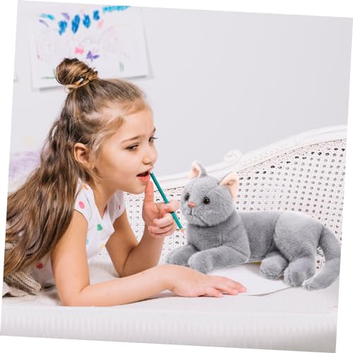 LRXIYODE Plüsch Katze Cartoon Simulation Kuscheltier Niedliche Tierpuppe Wohnkultur Weiches Stofftier von LRXIYODE