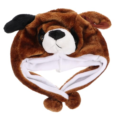 LRXIYODE Plüsch Mütze Kuscheliger Cartoon Tierhut Ohrenwärmer Warmer Kopfschutz für Mädchen Braun Winter Cosplay Head Wrap LRXIYODE Plüsch Mütze Kuscheliger Cartoon Tierhut Ohrenwärmer Warmer Kopfschutz für Mädchen Braun Winter Cosplay Head Wrap von LRXIYODE