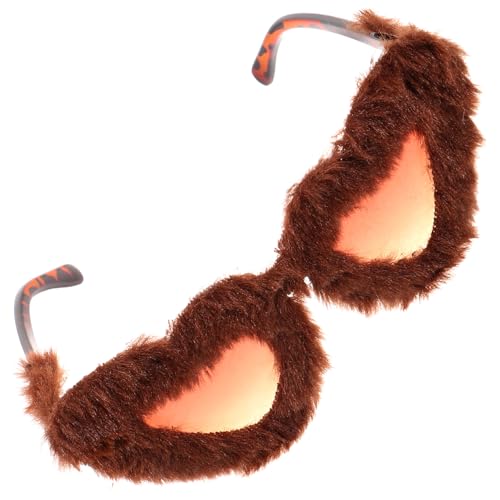 LRXIYODE Plüsch Sonnenbrille Herzform Lustige Partybrille Leichtes Accessoire Modisch Für Damen Cosplay von LRXIYODE