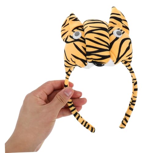 LRXIYODE Plüsch Tigerohren Stirnband Langlebig für Bühnenauftritte Tierkostüm Zubehör für Zoo und Tierkostüm Partys Jungen Mädchen von LRXIYODE
