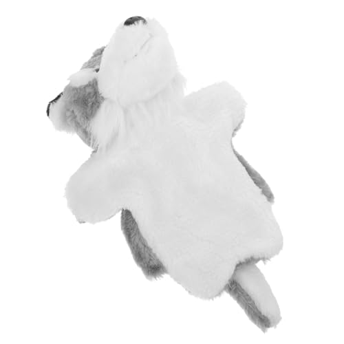 LRXIYODE Plüsch Wolf Handpuppe Interaktive Erzählspielzeug für Weicher Geeignet für Zuhause Kindergarten und Lernzentren Fördert Kreativität und Verständnis von LRXIYODE