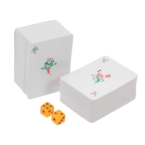 LRXIYODE Portables Mahjong Kartenset Teilig mit Material Glatte Oberfläche Stabiles Leichtes Reise Spielkartenset mit Zubehör für Familien Party und Heimunterhaltung LRXIYODE Portables Mahjong Kartenset Teilig mit Material Glatte Oberfläche Stabiles Leichtes Reise Spielkartenset mit Zubehör für Familien Party und Heimunterhaltung von LRXIYODE